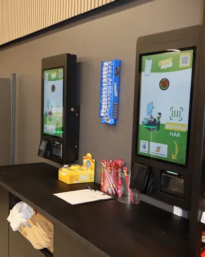 Two 24SJU self checkout terminals